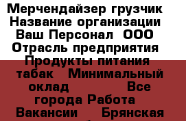 Мерчендайзер-грузчик › Название организации ­ Ваш Персонал, ООО › Отрасль предприятия ­ Продукты питания, табак › Минимальный оклад ­ 39 000 - Все города Работа » Вакансии   . Брянская обл.